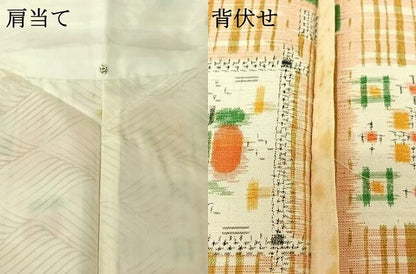 平和屋着物▽上質な紬　単衣　遠州椿　正絹　逸品　AABI6986jh