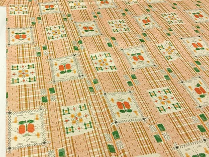 平和屋着物▽上質な紬　単衣　遠州椿　正絹　逸品　AABI6986jh