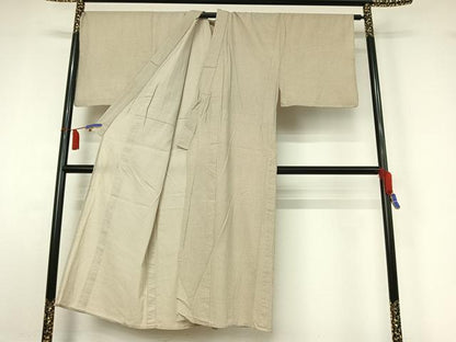 平和屋着物▽男性　紬　単衣　十字絣　キングサイズ　正絹　逸品　AABI6988jh