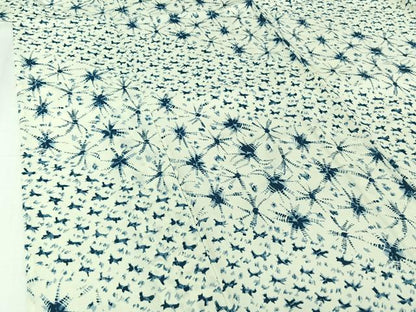 平和屋着物▽小紋　単衣　麻の葉文様　洗える着物　AABI6992jh
