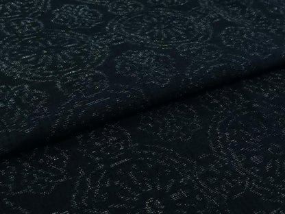 平和屋着物▽結城ちぢみ　単衣　正倉院花文　正絹　逸品　AABI7003jh