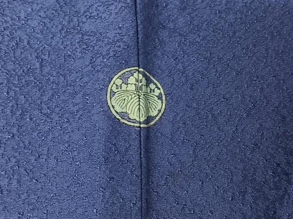 平和屋着物▽上質な色無地　単衣　藤納戸色　正絹　逸品　AABI7005jh