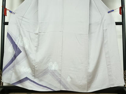 平和屋着物▽訪問着　単衣　樹林文　正絹　逸品　AABI7007jh