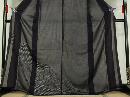 平和屋着物▽訪問着　無双　紗袷　紗×絽　網目文　正絹　逸品　AABI7008jh
