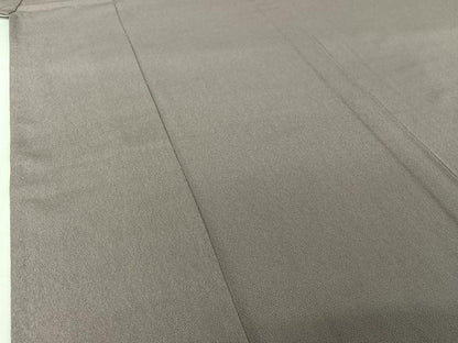 平和屋着物▽細雪しおざわ　単衣　牡丹鼠色　反端付き　正絹　逸品　AABI7009jh