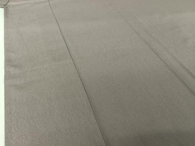 平和屋着物▽細雪しおざわ　単衣　牡丹鼠色　反端付き　正絹　逸品　AABI7009jh