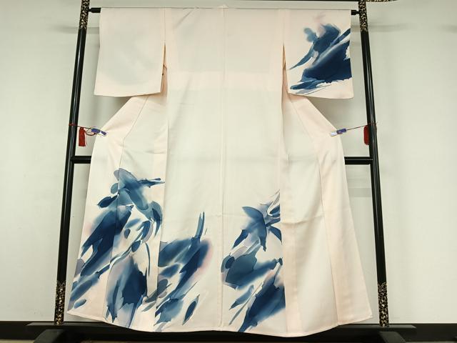 平和屋着物▽訪問着　単衣　霞文　正絹　逸品　AABI7010jh