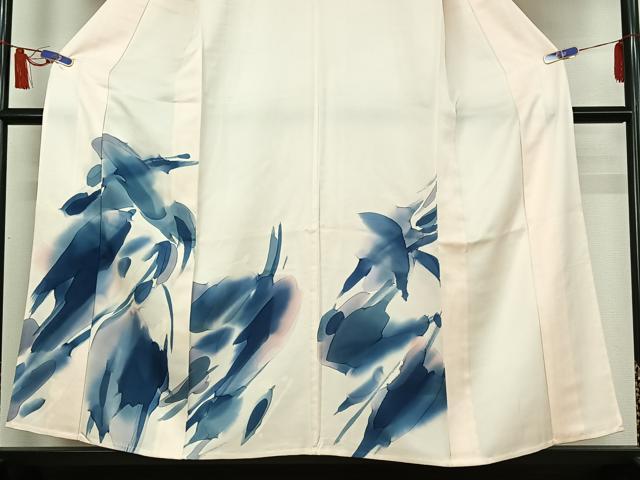 平和屋着物▽訪問着　単衣　霞文　正絹　逸品　AABI7010jh