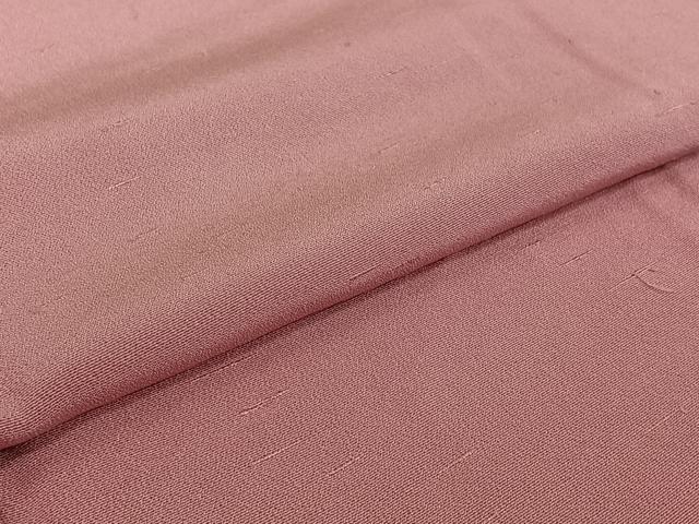 平和屋着物▽上質な紬　単衣　菖蒲色　正絹　逸品　AABI7018jh
