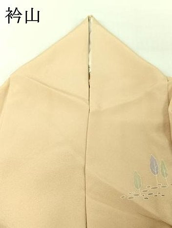 平和屋着物▽訪問着　単衣　友禅　作家物　樹林文　暈し染め　正絹　逸品　AABI7021jh