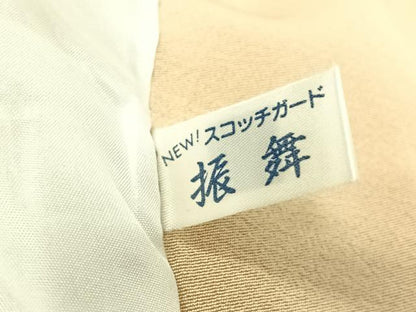 平和屋着物▽訪問着　単衣　友禅　作家物　樹林文　暈し染め　正絹　逸品　AABI7021jh