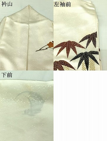 平和屋着物▽訪問着　単衣　松竹梅　金彩　正絹　逸品　AABI7022jh