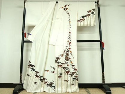 平和屋着物▽訪問着　単衣　松竹梅　金彩　正絹　逸品　AABI7022jh