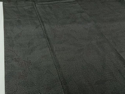 平和屋着物▽本塩沢　単衣　110亀甲　草花文　正絹　逸品　AABI7023jh