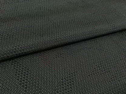 平和屋着物▽本塩沢　単衣　110亀甲　草花文　正絹　逸品　AABI7023jh
