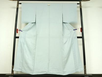 平和屋着物▽無地絵羽訪問着　単衣　青海波地紋　秘色色　正絹　逸品　AABI7026jh