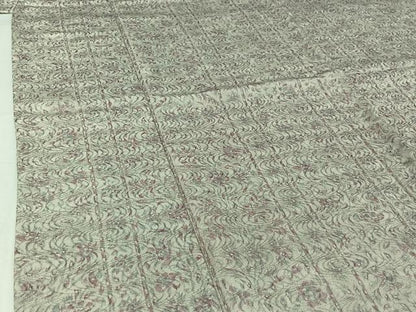 平和屋着物▽上質な小紋　単衣　流水花文　正絹　逸品　AABI7027jh