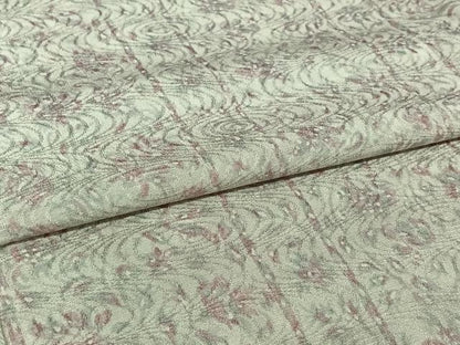 平和屋着物▽上質な小紋　単衣　流水花文　正絹　逸品　AABI7027jh