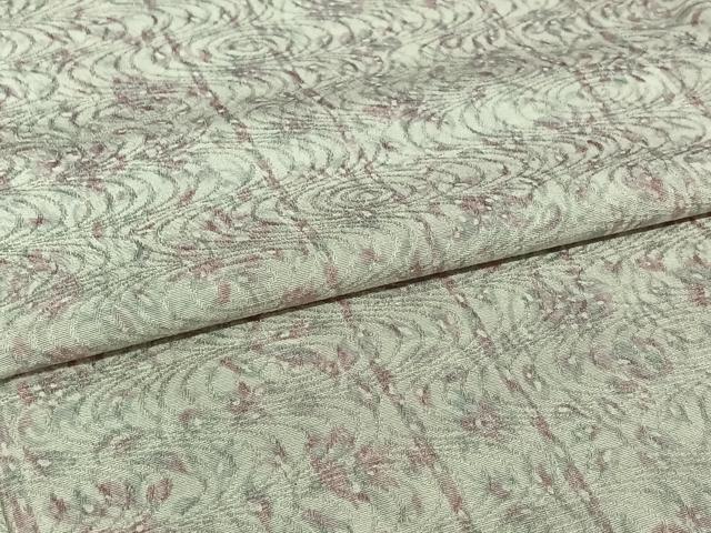 平和屋着物▽上質な小紋　単衣　流水花文　正絹　逸品　AABI7027jh
