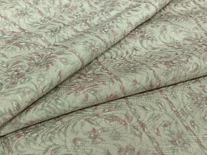 平和屋着物▽上質な小紋　単衣　流水花文　正絹　逸品　AABI7027jh