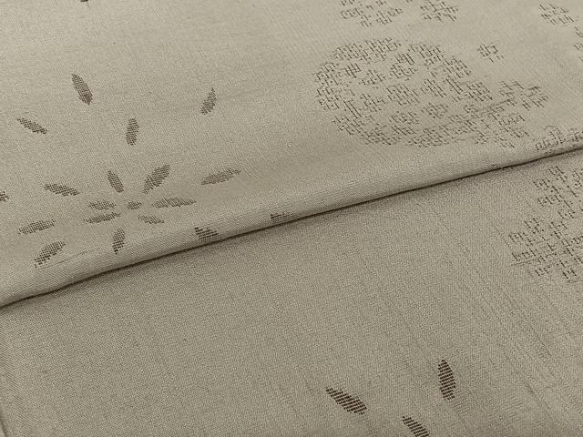 平和屋着物▽結城紬　単衣　飛び亀甲柄　正絹　逸品　AABI7030jh