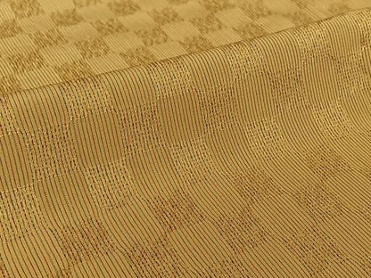 平和屋着物▽上質な小紋　単衣　市松文様　正絹　逸品　AABI7032jh