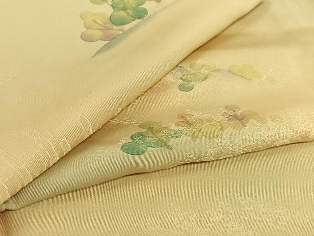 平和屋着物▽上質な小紋　単衣　地紋起こし　風景文　暈し染め　正絹　逸品　AABI7033jh
