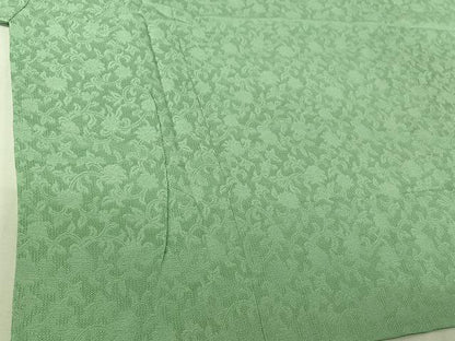 平和屋着物▽道中着　スリーシーズン　春夏秋　塵除け　草花文　正絹　逸品　AABI7041jh