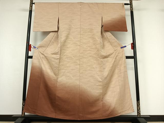 平和屋着物▽訪問着　単衣　霞文　正絹　逸品　AABI7048jh