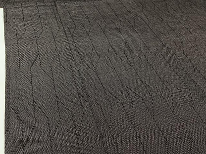 平和屋着物▽本塩沢　単衣　110亀甲　幾何学文様　正絹　逸品　AABI7050jh