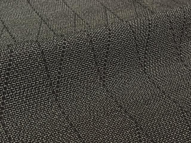 平和屋着物▽本塩沢　単衣　110亀甲　幾何学文様　正絹　逸品　AABI7050jh