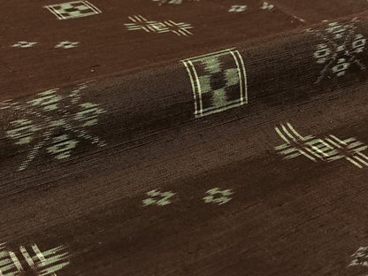平和屋着物▽本場琉球絣　単衣　正絹　逸品　AABI7055jh