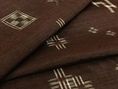 平和屋着物▽本場琉球絣　単衣　正絹　逸品　AABI7055jh