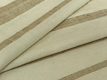 平和屋着物▽上質な紬　単衣　横段文　正絹　逸品　AABI7067jh