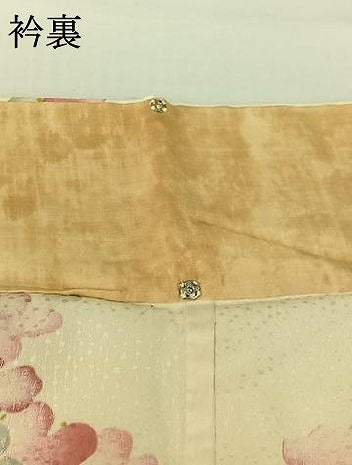 平和屋着物▽上質な小紋　単衣　手描き　草花文　正絹　逸品　AABI7071jh