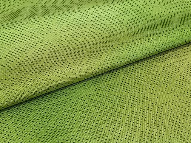 平和屋着物▽上質な小紋　単衣　麻の葉文様　暈し染め　正絹　逸品　AABI7072jh