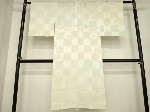 平和屋着物●長襦袢　無双仕立て　市松人物文　正絹　逸品　AABI7083ck