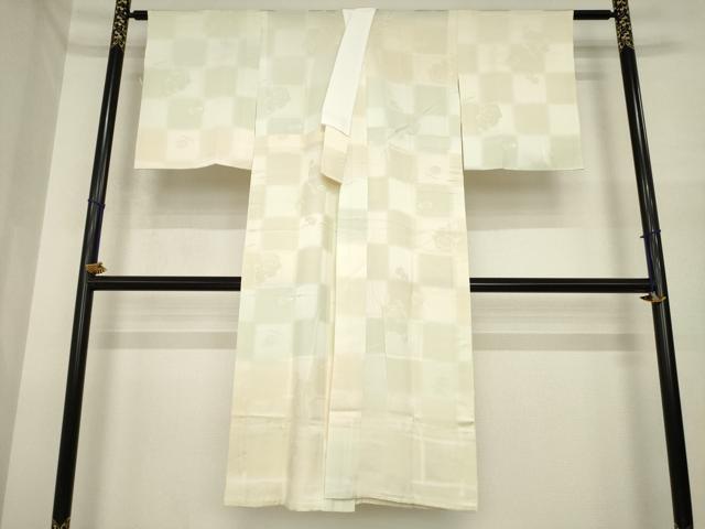 平和屋着物●長襦袢　無双仕立て　市松人物文　正絹　逸品　AABI7083ck