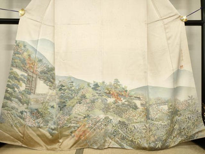 平和屋着物●訪問着　作家物　長府練塀　金彩　正絹　逸品　AABI7086ck