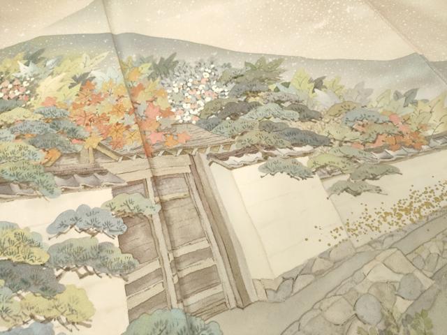 平和屋着物●訪問着　作家物　長府練塀　金彩　正絹　逸品　AABI7086ck