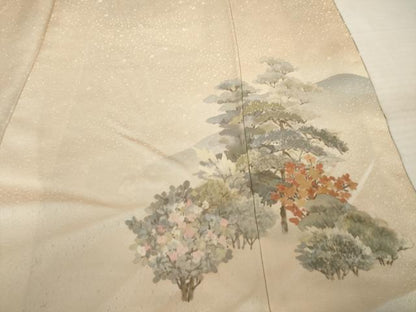 平和屋着物●訪問着　作家物　長府練塀　金彩　正絹　逸品　AABI7086ck