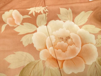 平和屋着物●アンティーク　大正ロマン　色留訪問着　刺繍　花籬文　暈し染め　正絹　逸品　AABI7087ck