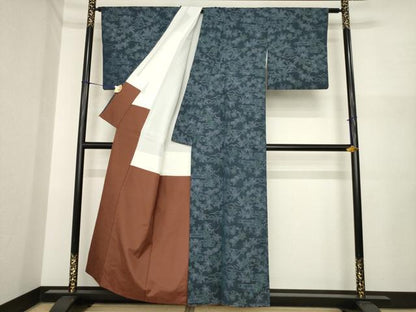 平和屋着物●本場大島紬　竜田川　正絹　逸品　AABI7089ck