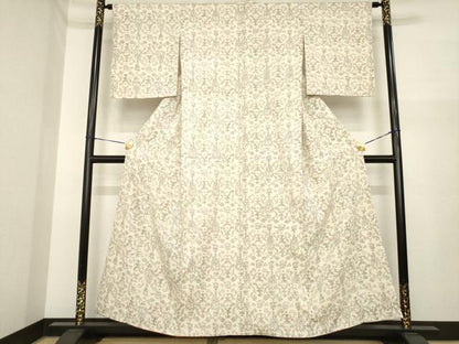 平和屋着物●小千谷紬　正絹　逸品　AABI7090ck