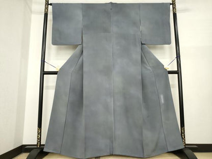 平和屋着物●染色作家　斉藤三才　小紋　霞文　暈し染め　正絹　逸品　AABI7091ck