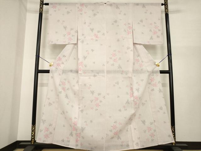 平和屋着物＊夏物　小紋　舞花文　AABI7104ck