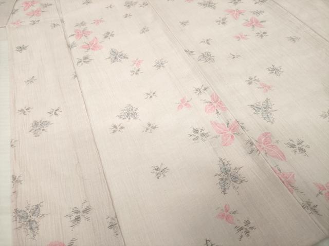 平和屋着物＊夏物　小紋　舞花文　AABI7104ck