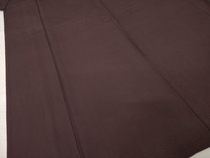 平和屋着物＊夏物　色無地　絽　黒鳶色　正絹　逸品　AABI7125ck