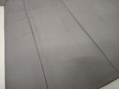 平和屋着物＊夏物　色無地　絽　源氏鼠色　正絹　逸品　AABI7126ck