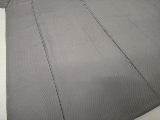 平和屋着物＊夏物　色無地　絽　源氏鼠色　正絹　逸品　AABI7126ck